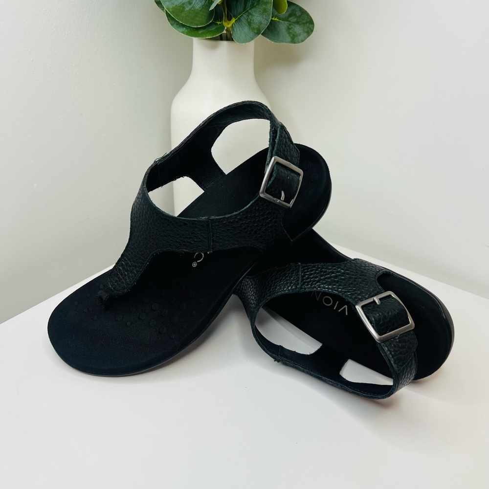 Vionic Black Textured Sandals - image 7